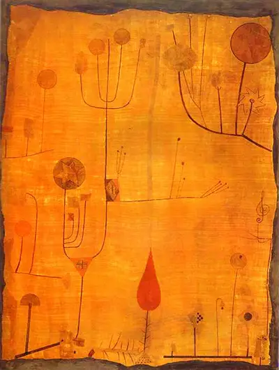 Fruits on Red Paul Klee